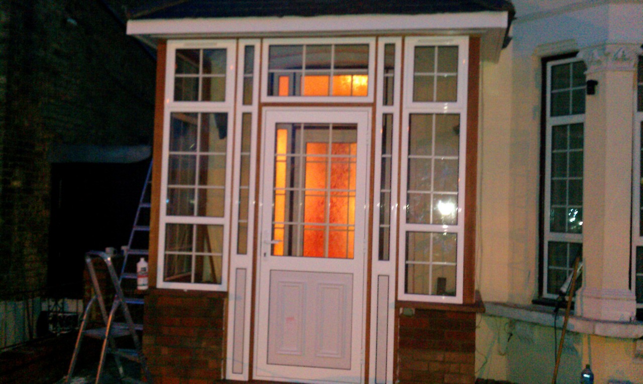 uPVC porch with Georgian bar glazing installed in Grove Park